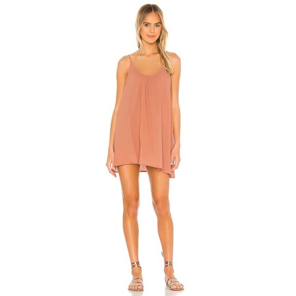 9 Seed St Barts Low Back Mini Dress Salmon Pink - Picture 1 of 3